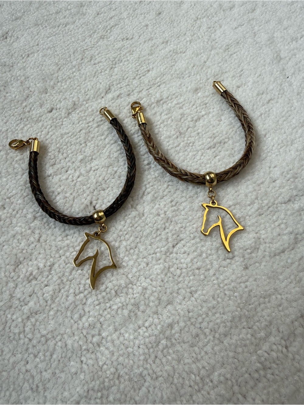 Set of Two Horse Charm Bracelets